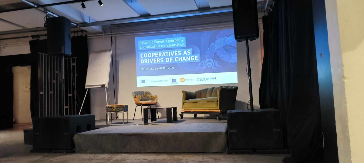 CoopsEurope's tweet image. We&apos;re kicking off soon &quot;Coops as Drivers of Change&quot;, co-hosted by @EU_Growth, @CECOP_coops &amp;amp; @EU_EESC, at La Vallée, Brussels!
🔹 Coops &amp;amp; industrial policy
🔹 Resilience &amp;amp; green transition
🔹 EU-level support

The rooms are ready, and attendees are arriving—let&apos;s get started! 🚀
