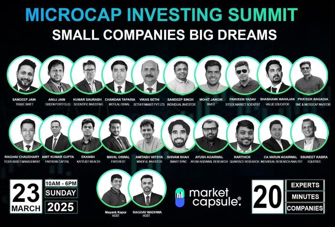 MIS_Summit's tweet photo. 🚀 Just 5 days left for Microcap Investing Summit 2025!

📊 Get insights from top experts on what they’re tracking &amp; why.

🔍 Which company do they believe will shine next? Find out!

🔗 Register Now: https://t.co/I5VrDuHozt https://t.co/jVSH5g3Hlp
