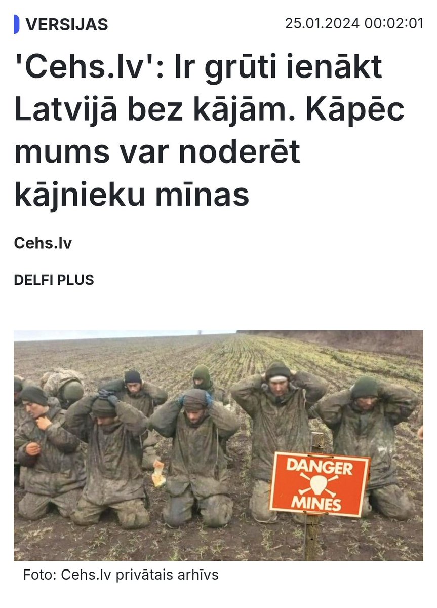 Cehs.lv pirms gada - jāizstājas no Otavas konvencijas: delfi.lv/a/56292914

AM pirms gada - nū nē tak, tas būs lieki, turklāt sabiedrotie nesapratīs.

AM tagad - jāizstājas no Otavas konvencijas.

Rosinu K. Ālu virzīt par nākamo aizsardzībaa ministru.