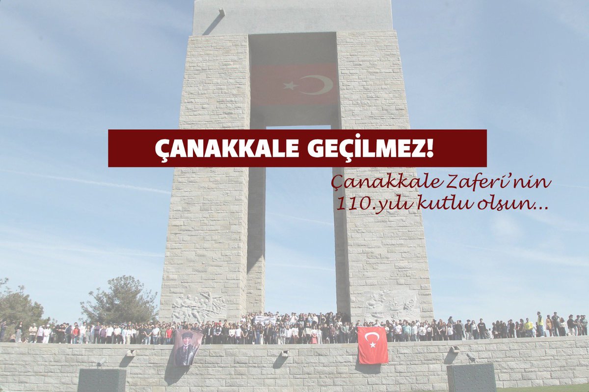 18 Mart Çanakkale Zaferi’nin 110’uncu yıl dönümünde, Gazi Mustafa Kemal Atatürk ve silah arkadaşları başta olmak üzere, tüm Şehitlerimizi rahmet, minnet ve saygıyla anıyoruz.🇹🇷
