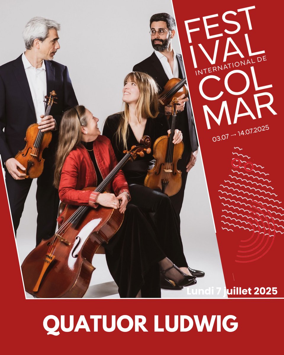 Quatuor Ludwig : Archets Romantiques 📷📷
Venez célébrer la musique romantique avec le Quatuor Ludwig pour un programme exceptionnel mettant en lumière deux géants de la musique classique : Beethoven et Schubert !
📷 Date : 7 juillet 2025
festival-colmar.com/fr/quatuor-lud…