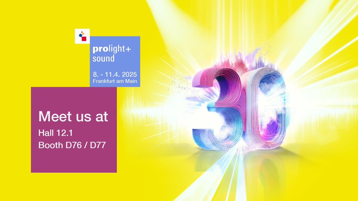 Meet us at <a href="/pls_frankfurt/">Prolight + Sound</a>
on March 8-11 2025 at our stand D76/D77, Hall 12.1.