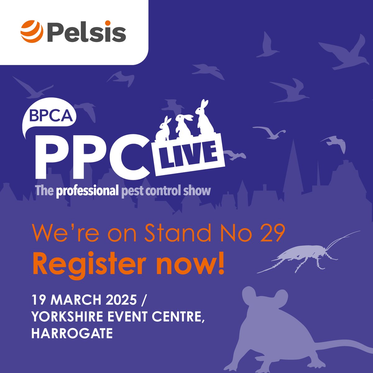 Only one more day until <a href="/britpestcontrol/">British Pest Control Association (BPCA)</a>'s PPC Live 2025! 🎉 🐝

Come check out all the amazing products we have to offer.

#PPCLive2025 #WeArePelsis #BPCA