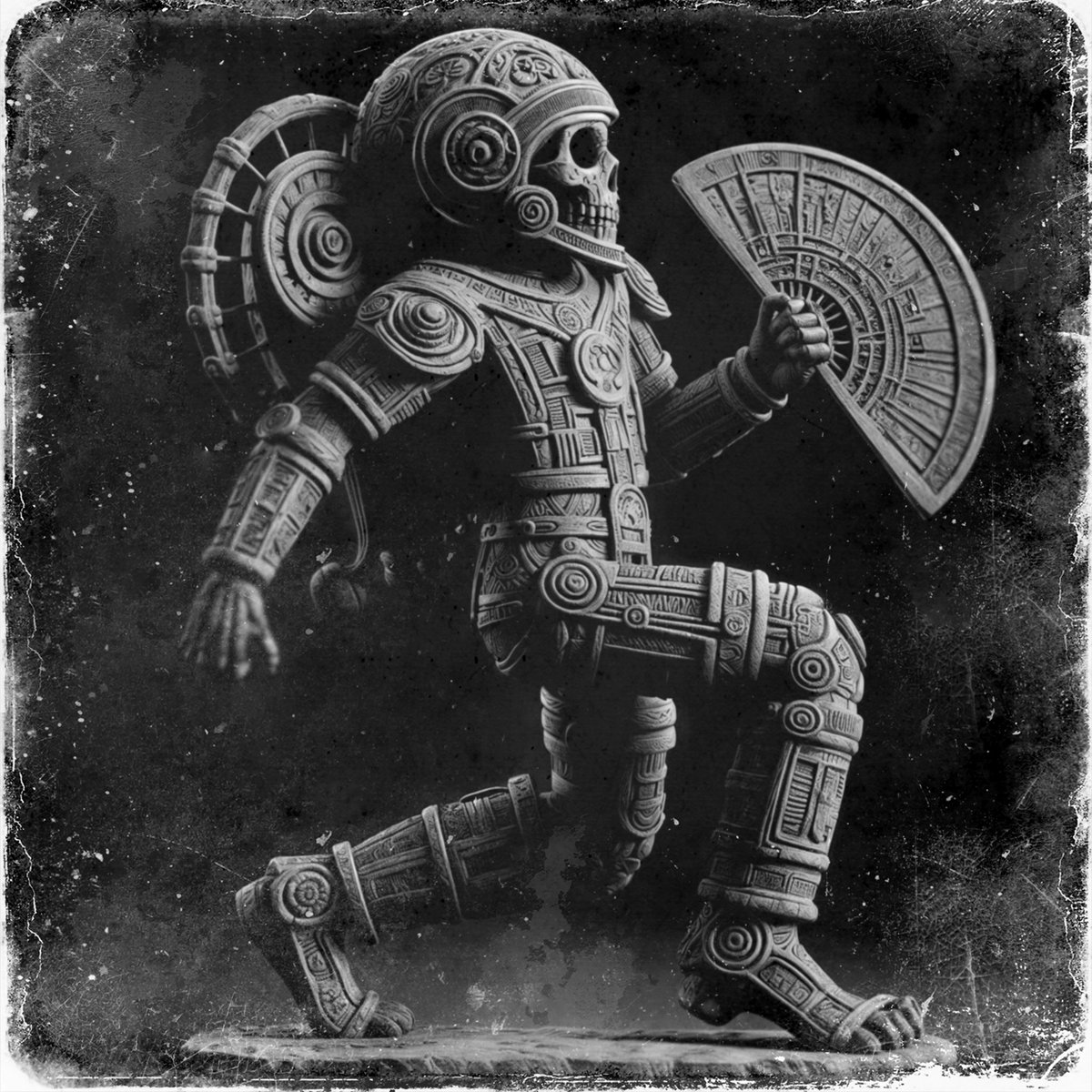 Markellov's tweet photo. Dancing Maya figures with fans from Palenque. Maybe they're just celebrating a good corn harvest, not preparing for space travel. 
#Maya #Palenque #AncientCivilizations #Archaeology #History #Mexico #MayanCulture #MayanArt #Fan #Dance #Corn #AncientHistory #Mesoamerica #Harves https://t.co/WfM1T3T64v