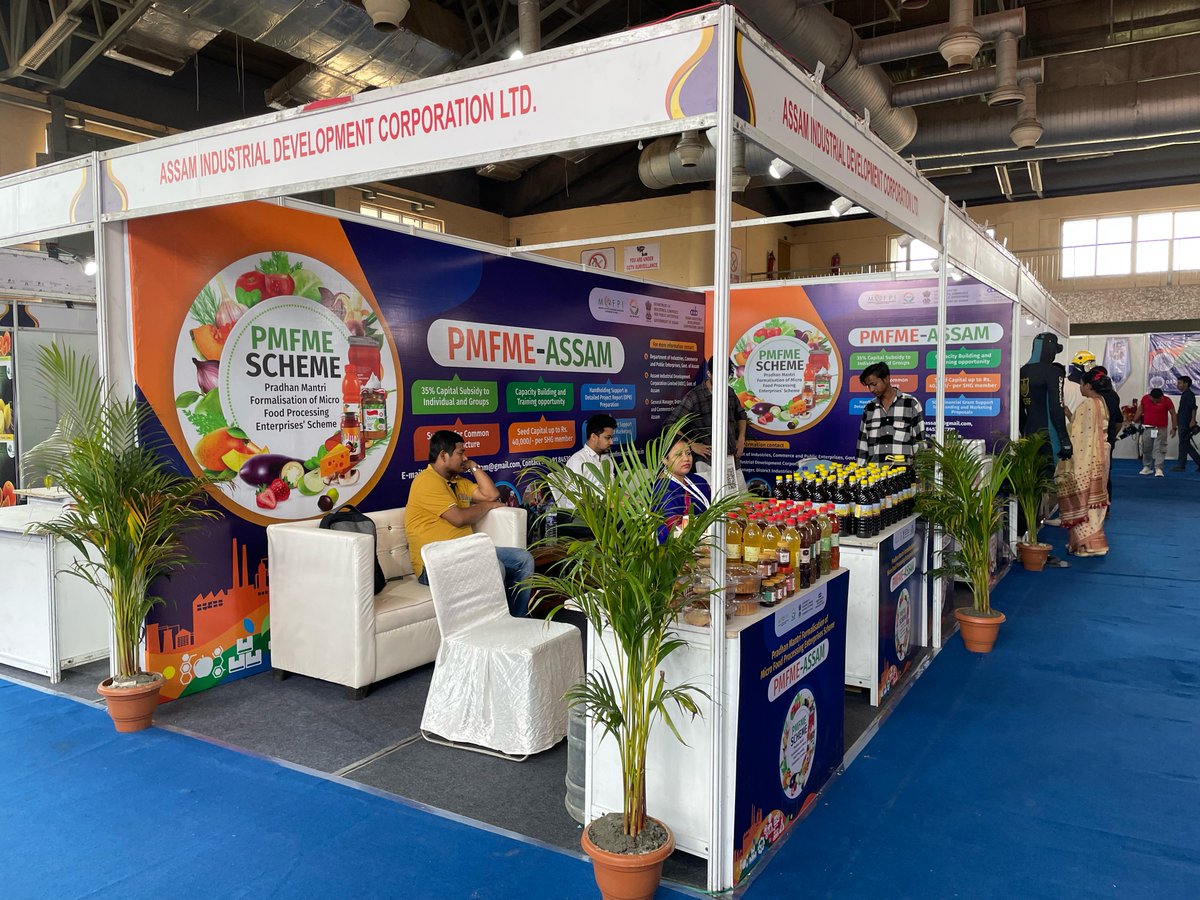 PMFME_Assam's tweet photo. PMFME Scheme is participating at the 'Government Development Scheme Expo' &amp; 'International Organic &amp; Agri-Horti Expo' at the Maniram Dewan Trade Centre from 17th-19th of March 2025. The event was inaugurated by Hon'ble Agriculture Minister Sri Atul Bora on Monday, 17.03.25. https://t.co/itYIlgfDP8