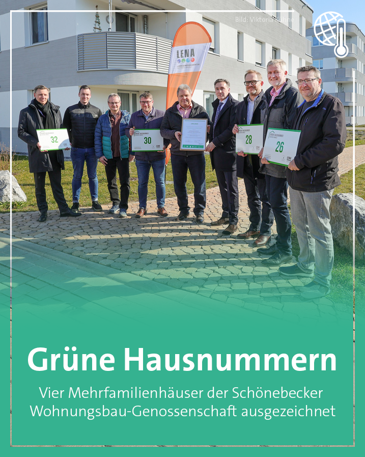 MWU Sachsen-Anhalt (@mwu_lsa) on Twitter photo 4 gewinnt! Die Schönebecker Wohnungsbau-Genossenschaft erhält gleich 4 „Grüne Hausnummern“ der <a href="/LENA_GmbH/">Landesenergieagentur Sachsen-Anhalt</a>. Überreicht wurden sie durch #Energie-Staatssekretär <a href="/WuenschThomas/">Thomas Wünsch</a>: „#Schönebeck zählt zu den Vorreitern für nachhaltiges #Bauen in #SachsenAnhalt.“ lsaurl.de/qLmCpr 4 gewinnt! Die Schönebecker Wohnungsbau-Genossenschaft erhält gleich 4 „Grüne Hausnummern“ der <a href="/LENA_GmbH/">Landesenergieagentur Sachsen-Anhalt</a>. Überreicht wurden sie durch #Energie-Staatssekretär <a href="/WuenschThomas/">Thomas Wünsch</a>: „#Schönebeck zählt zu den Vorreitern für nachhaltiges #Bauen in #SachsenAnhalt.“ lsaurl.de/qLmCpr