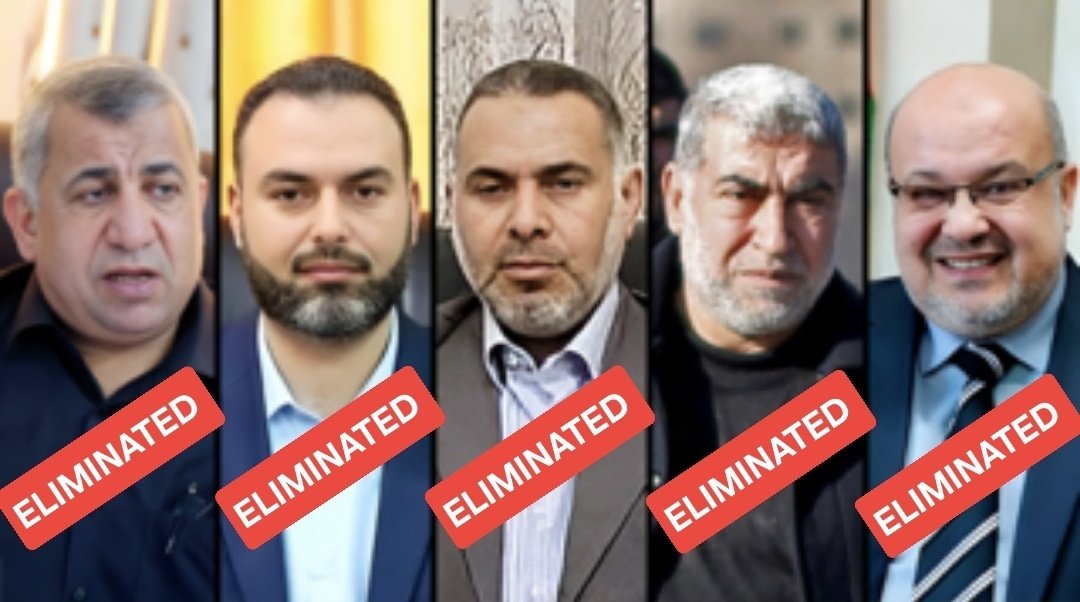 🚨 Breaking: Five senior H×mas commanders were eliminated in Gaza last night, including H×mas' prime minister