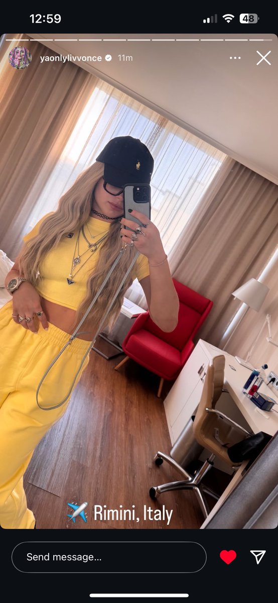 bocasair's tweet image. liv wearing yellow she did this for me