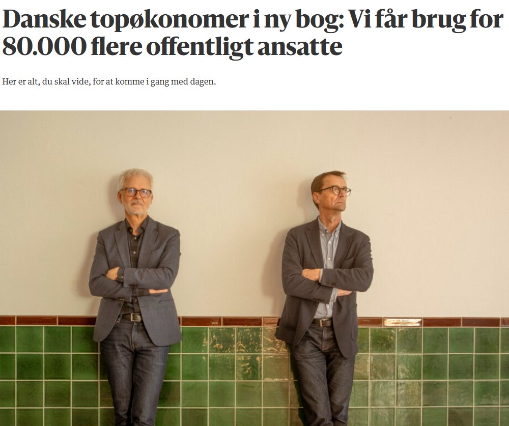 De rammer desværre hovedet på sømmet. Den bog er et wake-up call for velfærden.
Vi ser også stor mangel på arbejdskraft inden for eksempelvis social- og sundhedsområdet. Alene her har vi om bare ti år brug for ca. 25.000 flere uddannede, hvis ældreplejen skal følge med.
#kompoldk