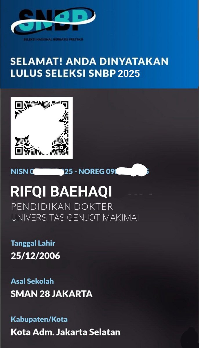 ALHAMDULILLAH YA ALLAH AKU LULUS SNBP