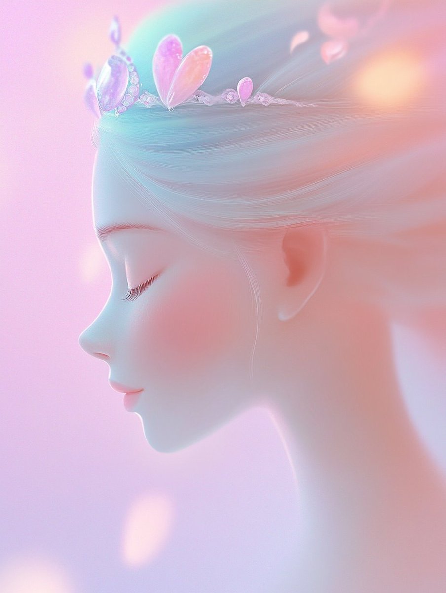 Crowning Glory 👑

Unveil the magic of a woman adorned with a crystal tiara. Soft pastels and a dreamy vibe create an ethereal masterpiece. 🌸✨

Prompt 👇  
type of woman with a crystal tiara, close-up, soft pastel colors, dreamy atmosphere, digital art, side profile, gentle
