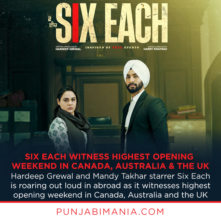punjabi_mania's tweet photo. #SixEach Witness Highest Opening Weekend in #Canada, #Australia and the #UK
#HardeepGrewal #MandyTakhar https://t.co/8rlqvWFqoK