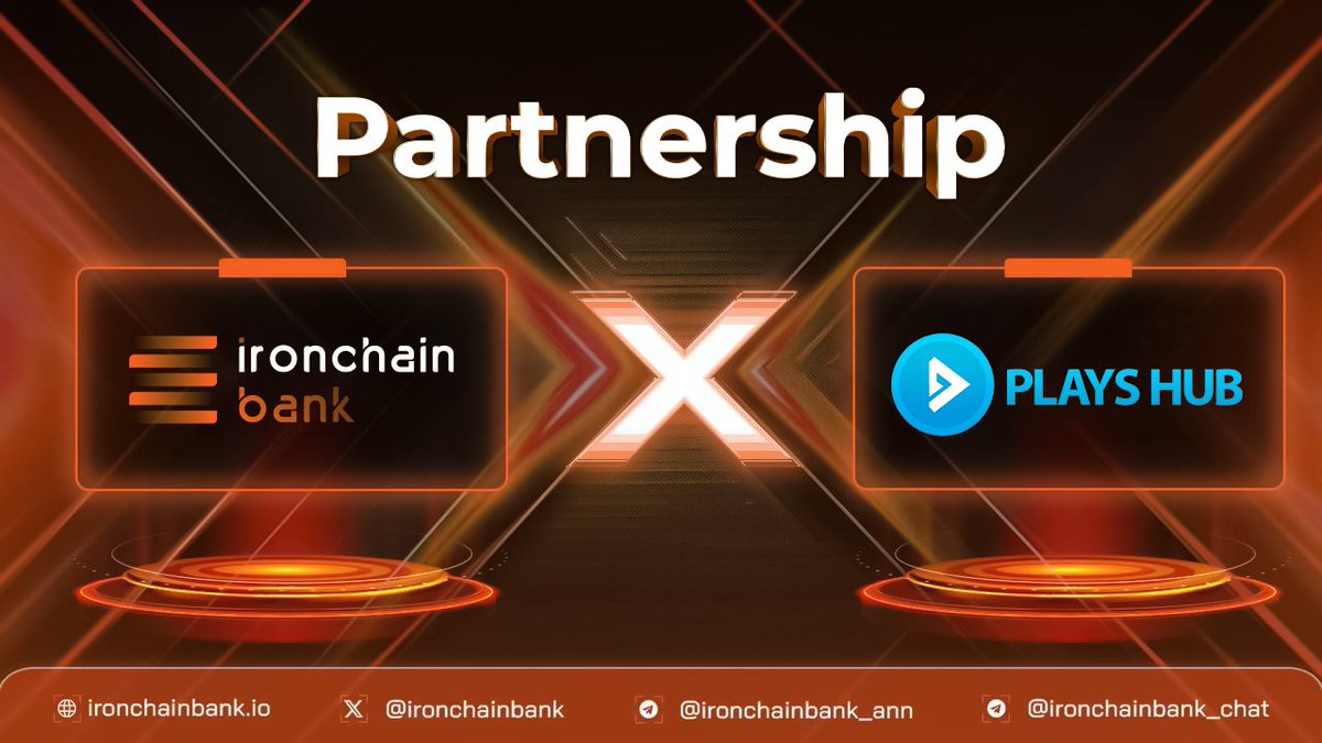 🚀 Exciting Announcement! Ironchain Bank is partnering with <a href="/PlaysHub/">PLAYS</a>  to push the boundaries of blockchain gaming! 🎮🔥

PLAYS is a blockchain-powered game publishing platform that leverages AI gaming agents to create immersive experiences, real-time PvP challenges, and