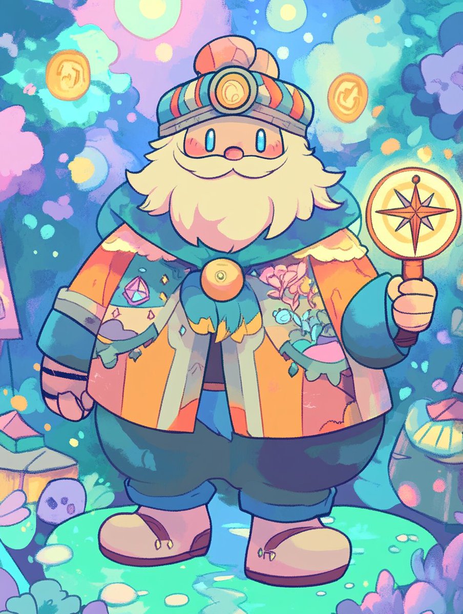 Time Traveler's Whimsy ✨

Dive into a world where time bends and imagination reigns. A whimsical traveler journeys through a floating market, guided by a glowing compass. 🧭

Prompt 👇  
illustration of a whimsical time traveler, wearing a patchwork coat, holding a glowing