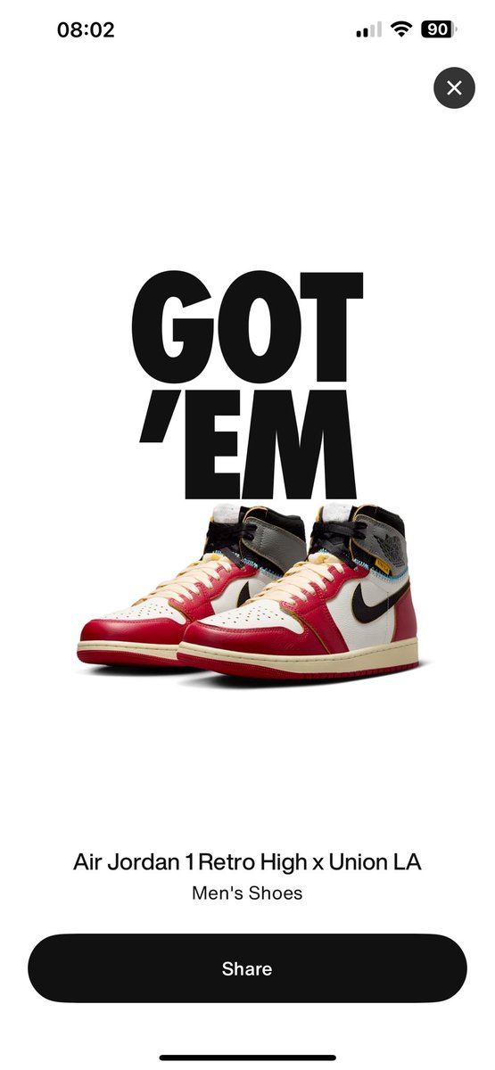 JS_1393's tweet image. THANK YOU!! 🙏 Finally a W for the Mrs too! 🥹😁 #SNKRS #unionla @Nike