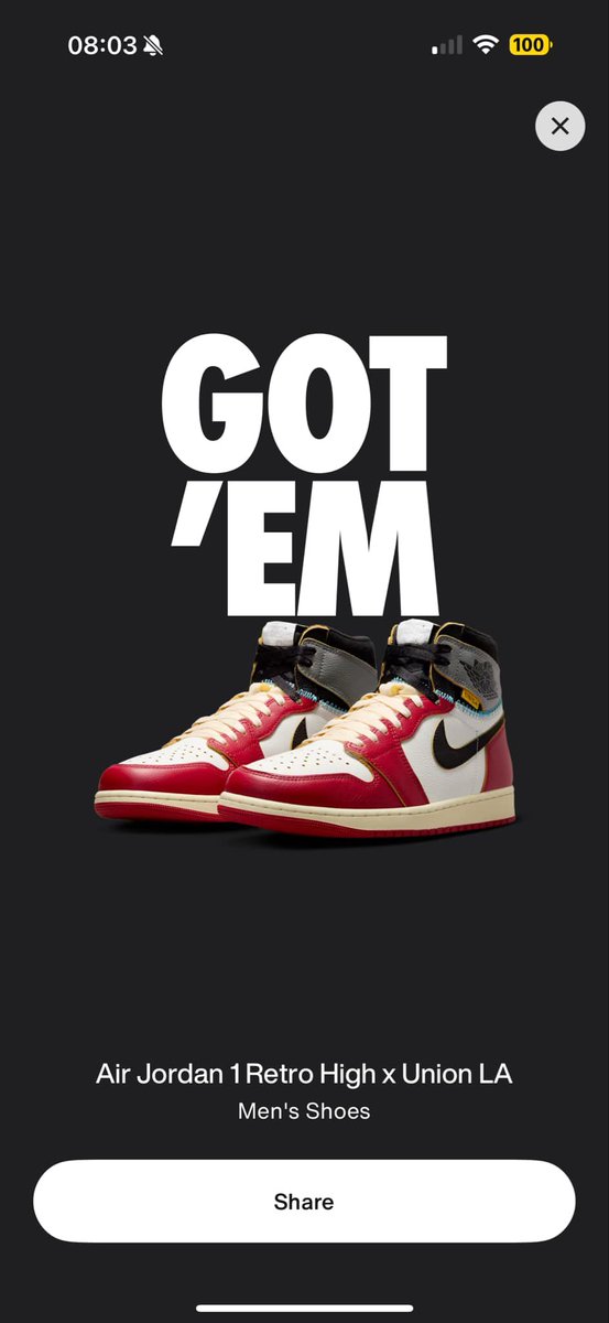 JS_1393's tweet image. THANK YOU!! 🙏 Finally a W for the Mrs too! 🥹😁 #SNKRS #unionla @Nike