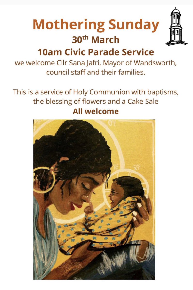 StAnneWandsw's tweet image. Mothering Sunday is going to be a splendid affair as we welcome @WandsworthMayor to her civic service and Rome to his baptism.
All welcome.
The preacher will be @johnkiddle
@SouthwarkCofE @MartinGainsbor1
@WandsworthLab #motheringsunday