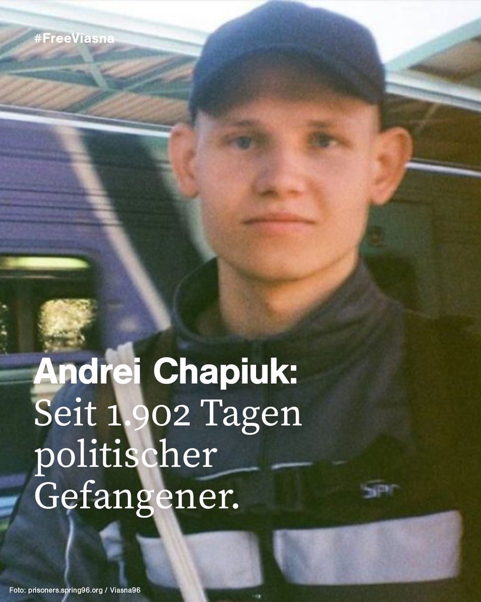 GoeringEckardt's tweet image. Andrei Chapiuk: Ebenfalls Mitglied der Menschenrechtsorganisation Wjasna, wurde er im Herbst 2020 festgenommen. Sein Engagement für ein freies Belarus machte ihn zur Zielscheibe des Regimes. #FreeAndrei /3