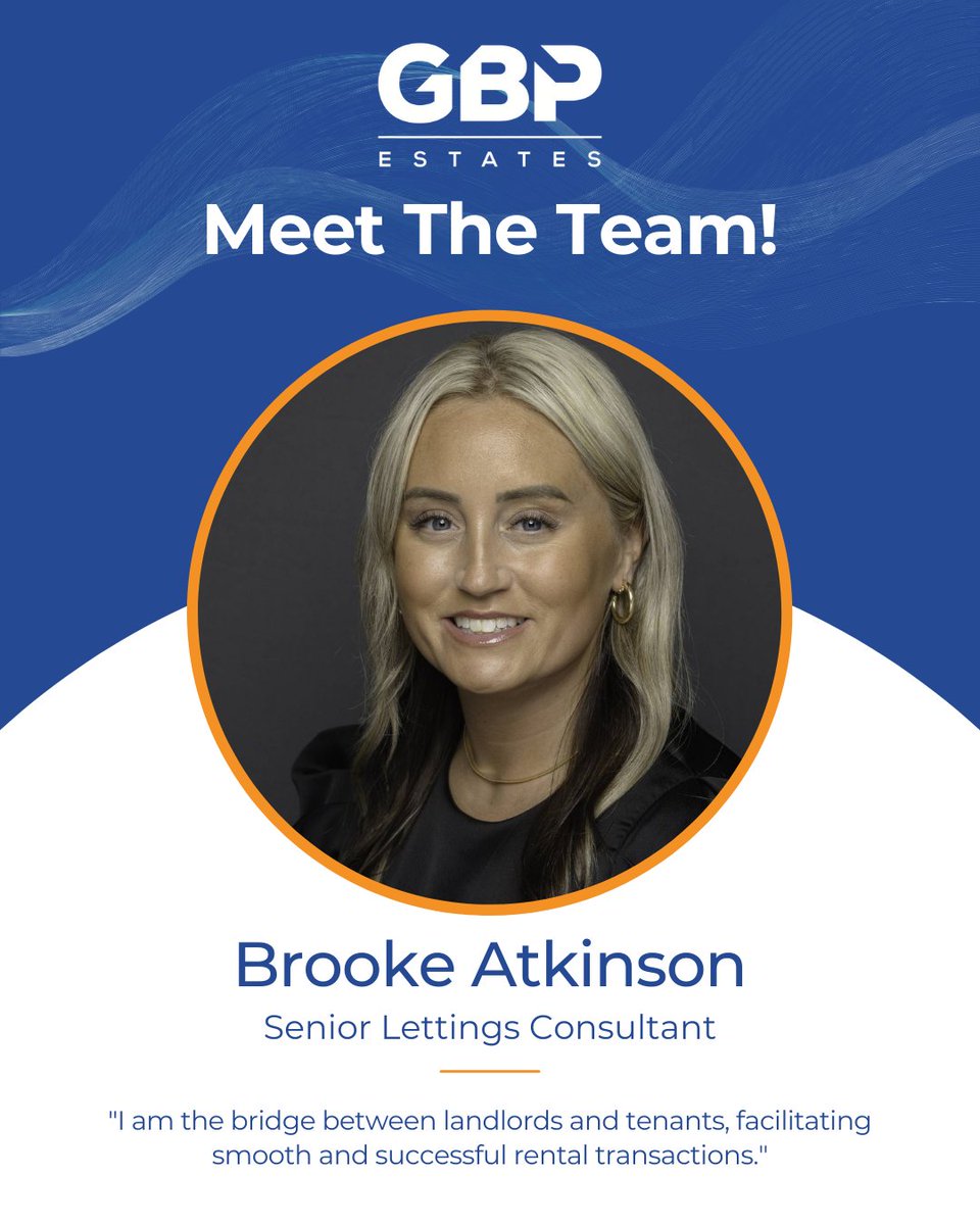 🔹Meet the Team: Brooke Atkinson
With a passion for lettings and a strong commitment to exceptional service, Brooke is the go-to expert for landlords and tenants at GBP Estates. She takes pride in making the rental process seamless, ensuring every tenancy is a perfect match.