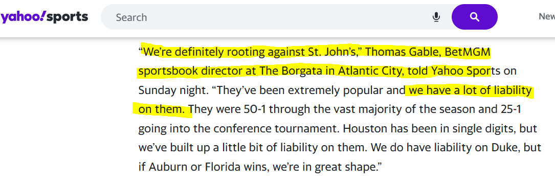 In case you were wondering why #5 ranked (AP &amp; Coaches Polls) St. John's is being sent 2,500 miles across the country to play in Spokane, WA.