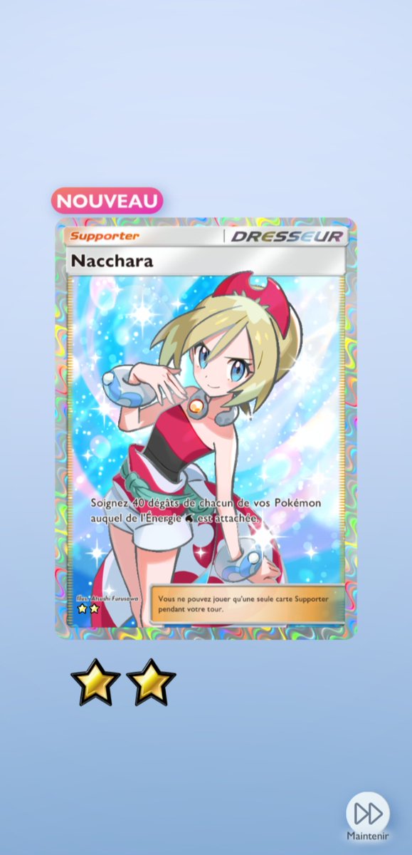 DuquesneMathieu's tweet photo. @PokemonTCGP_FR 3109 cartes pour avoir enfin mon premier dresseur ! Toujours pas de Gold et de god pack par contre... https://t.co/r3L6Ux6o9D