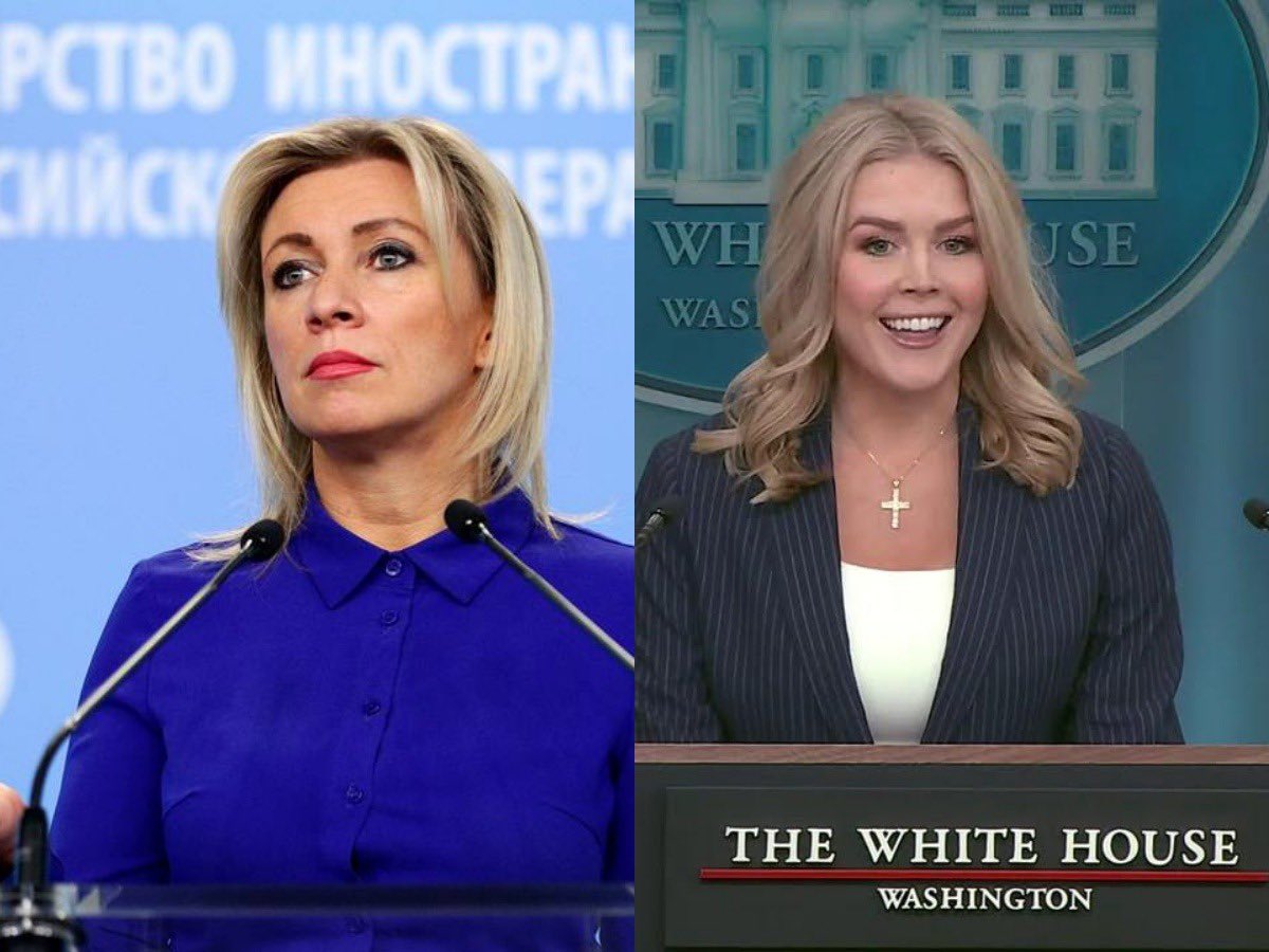 joni_askola's tweet photo. The US version of Zakharova. Which one of them is better at lying? https://t.co/lrdTq4ELqx