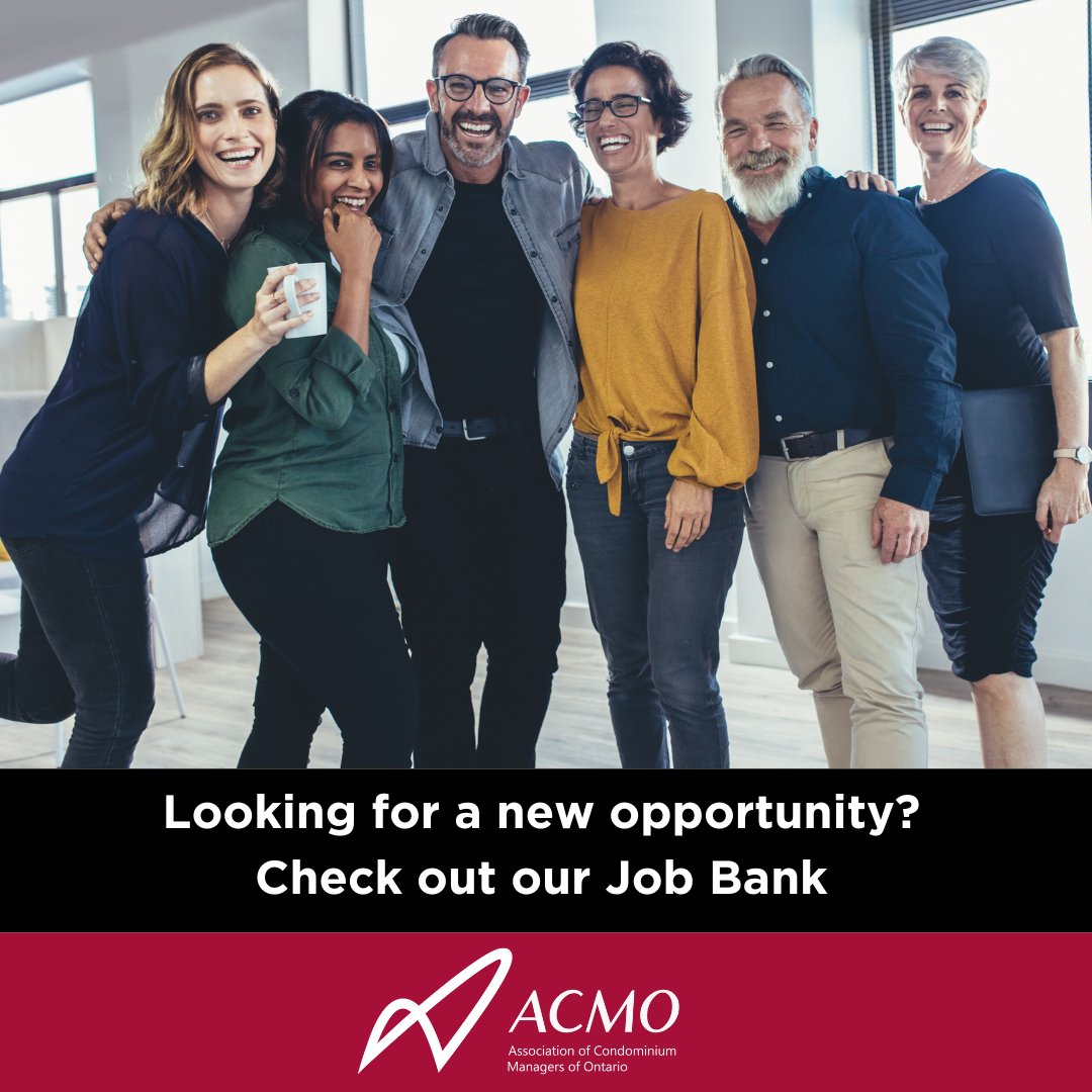 Check out our Job Bank for positions in condominium management, business development, and more!

#JobBank #JobBoard #ACMO #CondoManagers