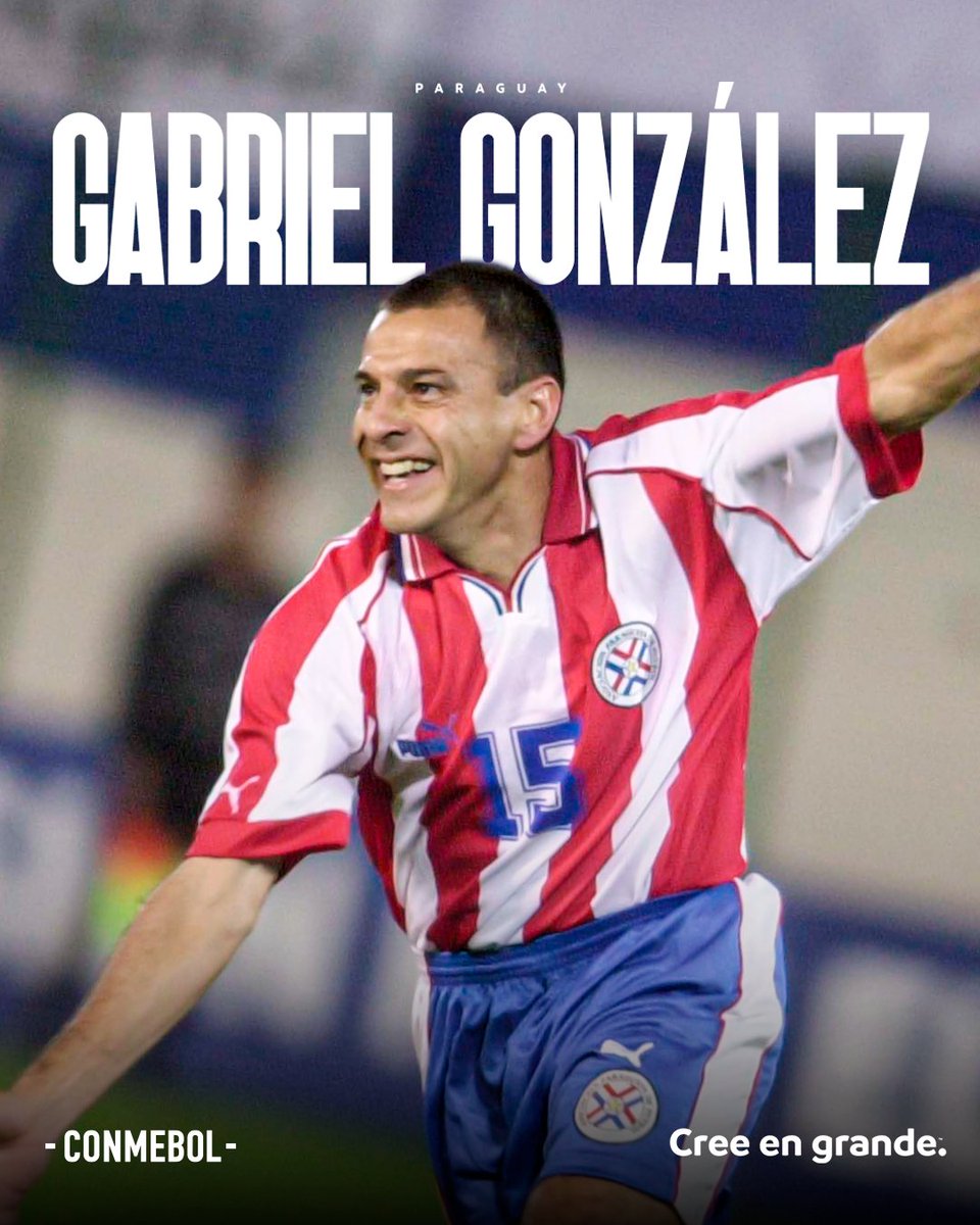 CONMEBOL's tweet photo. El 'Loco’ González 🤪🇵🇾

#CreeEnGrande https://t.co/04RBzcPCln