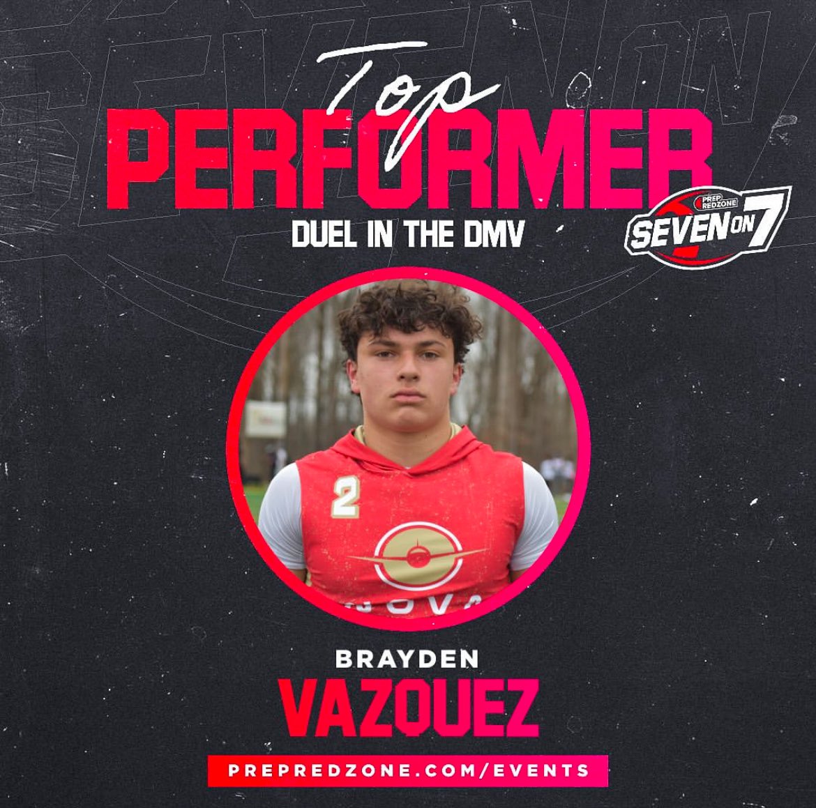 braydenvaz2027's tweet image. Grateful to have received Top Performer in the Duel in the DMV tournament!

@PrepRedzone @PrepRedzoneVA @PRZPAvic @OaktonFootball