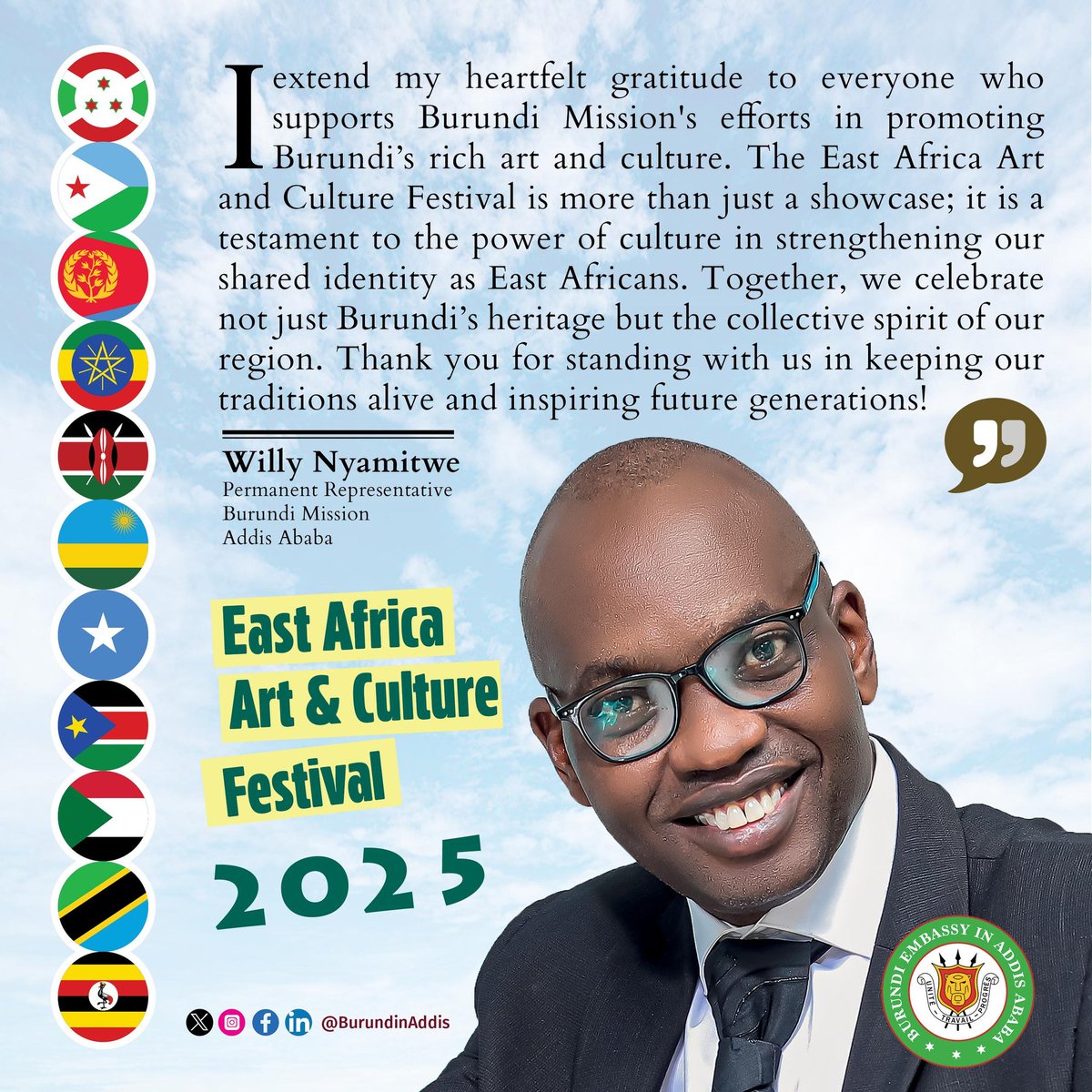 AMAGABA (@aamagaba) on Twitter photo Avant tout, le vrai patriote s'attache à sa culture🇧🇮. Merci Monsieur l'Ambassadeur <a href="/willynyamitwe/">Amb. Willy Nyamitwe</a> pour vos efforts fournis de jours et nuits en faveur de la promotion de notre belle culture🙏 <a href="/NtareHouse/">Ntare Rushatsi House</a> <a href="/AShingiro/">Amb. Albert SHINGIRO</a> <a href="/GAbayeho/">Gervais Abayeho</a> <a href="/GeneralNeva/">SE Evariste Ndayishimiye</a> <a href="/RDBF_France/">RDBF-DiasporaBurundi</a> Avant tout, le vrai patriote s'attache à sa culture🇧🇮. Merci Monsieur l'Ambassadeur <a href="/willynyamitwe/">Amb. Willy Nyamitwe</a> pour vos efforts fournis de jours et nuits en faveur de la promotion de notre belle culture🙏 <a href="/NtareHouse/">Ntare Rushatsi House</a> <a href="/AShingiro/">Amb. Albert SHINGIRO</a> <a href="/GAbayeho/">Gervais Abayeho</a> <a href="/GeneralNeva/">SE Evariste Ndayishimiye</a> <a href="/RDBF_France/">RDBF-DiasporaBurundi</a>