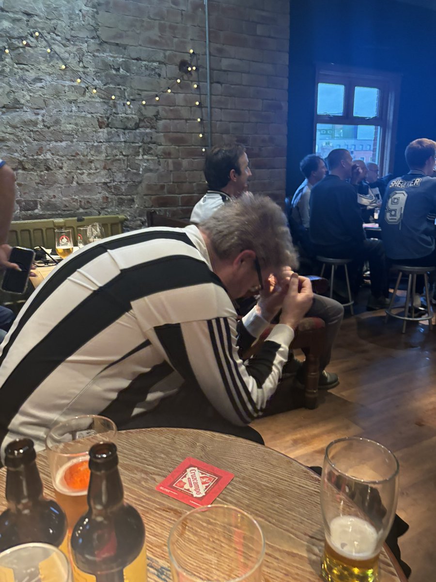 What a 48 hours. This was me for the final ten minutes or so as we dared to dream in the magnificent Trent House on Sunday. Couldn’t watch/couldn’t not watch. What delightful bedlam followed #NUFC #CarabaoCupFinal