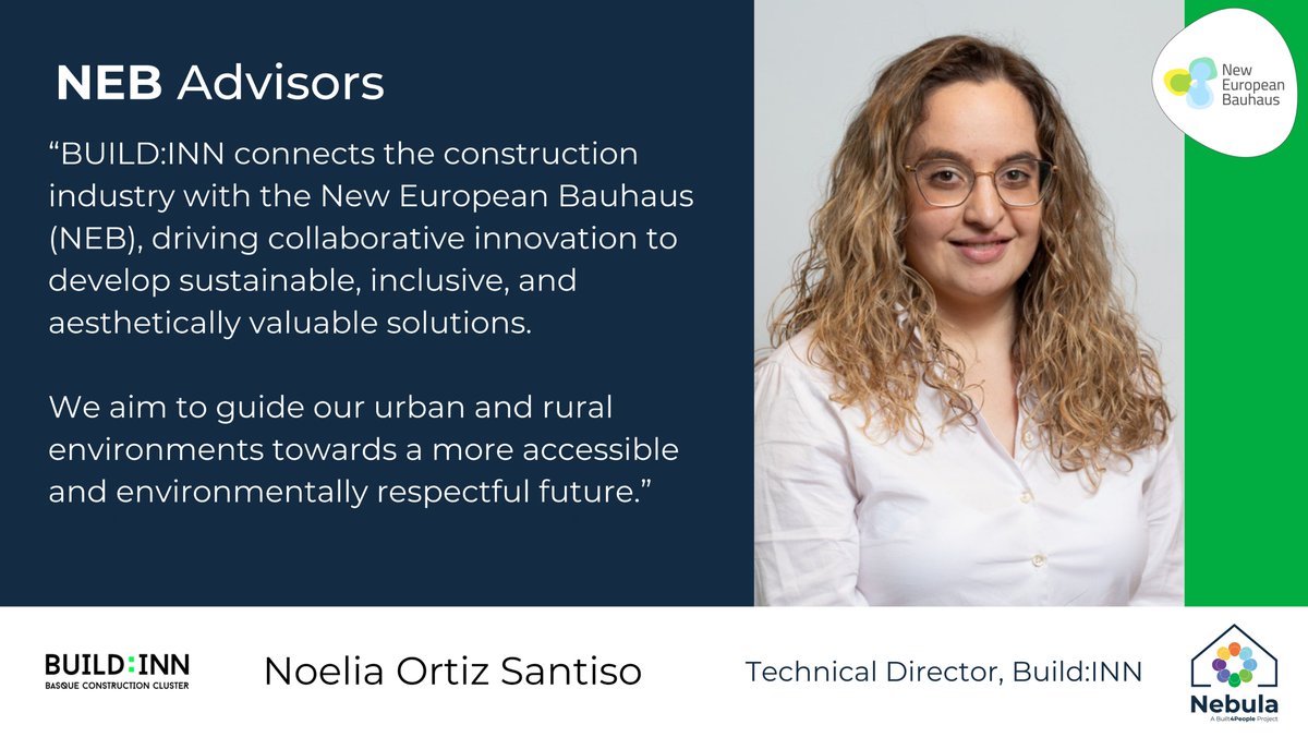🌟 Introducing Noelia Ortiz Santiso, NEB Advisor for #NebulaB4P!

As part of the New European Bauhaus, Noelia will link local networks to Nebula’s resources, driving inclusive &amp; sustainable living spaces across Europe.

Learn more: bit.ly/49HZnU5

#Built4People