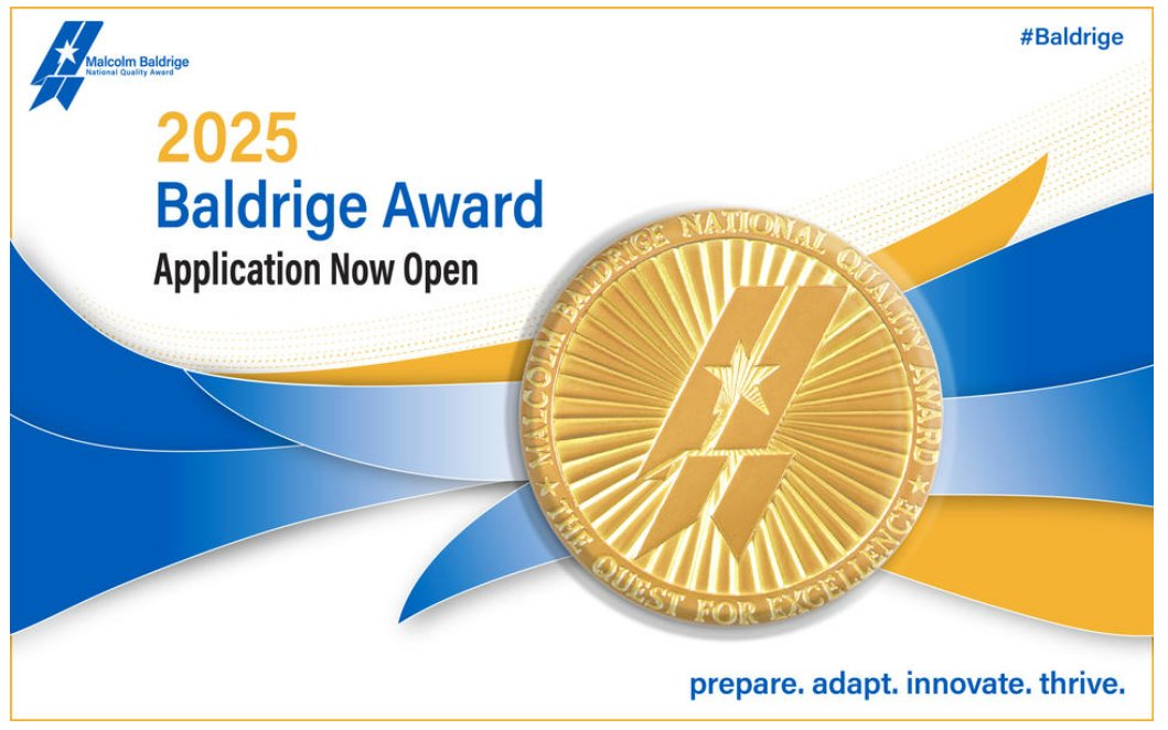 BaldrigeProgram's tweet photo. #RediscoverBaldrige. COMPETITIVE ADVANTAGE: Baldrige Award recipients are national role models, often seeing enhanced financial &amp; other benefits, visibility, &amp; community connections. Learn about the streamlined application &amp; benefits for your organization! https://t.co/ejJ6T4VJGz https://t.co/Ce3GhYstjO