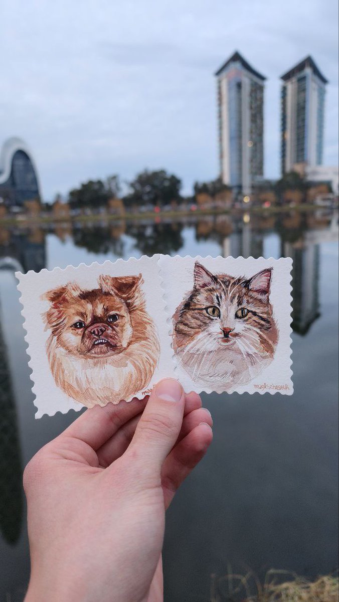 товарищи!
возьму на заказ 5 маленьких портретов ваших любимцев 🐶🐱🐰🐹

очень красивая ажурная плотная хлопковая бумага, использую в работе только проф.материалы

доставить могу в любую часть мира

размер 8х8 – 1200

срок исполнения обсуждаем, но обычно 1-1,5 недели🩷