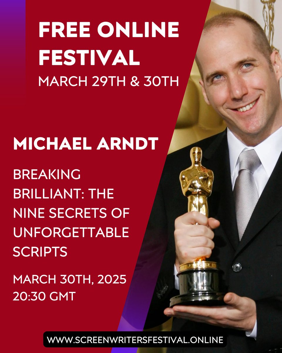 Master the art of unforgettable storytelling in this exclusive master session where Michael Arndt breaks down: 
Act One: Setting Up Success 
Act Two: Maintaining Momentum 
Act Three: Crafting the Perfect Landing

Oscar-winning screenwriter Michael Arndt ("Little Miss Sunshine,"