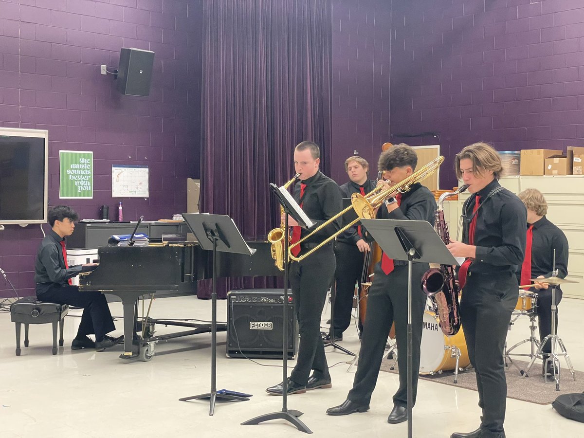 Jazz combo kicking off the day at State Jazz Fest! Big band on at 3 at Bloomfield Hills HS.
