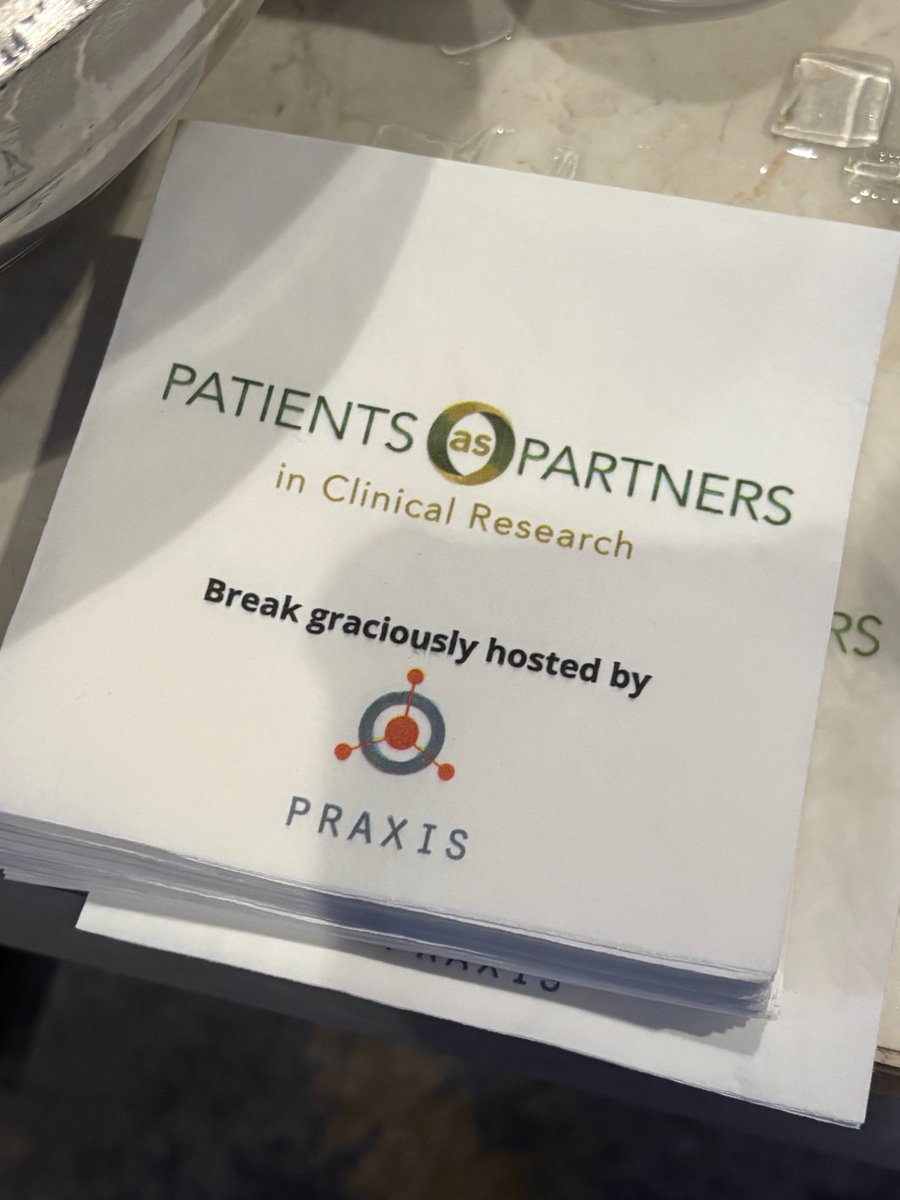 #PatientsAsPartners2025 is in full swing! Praxis was proud to sponsor the afternoon networking break, where Nina Taylor &amp; Rachel Serianni had the chance to connect with industry peers &amp; discuss the future of patient-centered research. Excited for everything day two has in store!