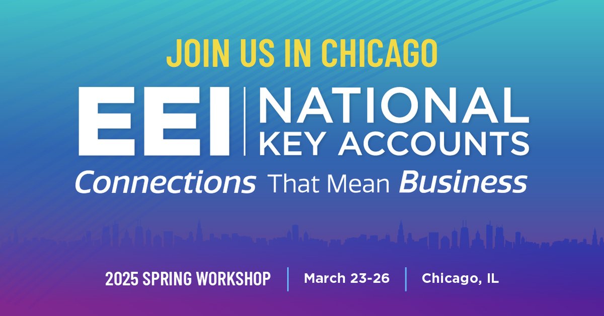 COI Energy is Heading to the 2025 EEI National Key Accounts Workshop in Chicago! 

If you're in Chicago, let’s connect:
📅 March 23-26, 2025
📍 Hilton Chicago, Chicago, IL

#COIEnergy #EEI2025 #EnergyEfficiency #Sustainability