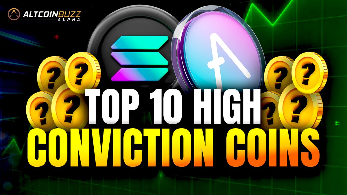 Top 10 High Conviction Coins.
Not all will stand the test of time. Can you guess the other 8 coins? 

Upgrade to Altcoin Buzz Alpha Pro. Let's go!  

Join here: patreon.com/c/altcoinbuzz
Ask us in Discord: discord.gg/EzgrHkfuae