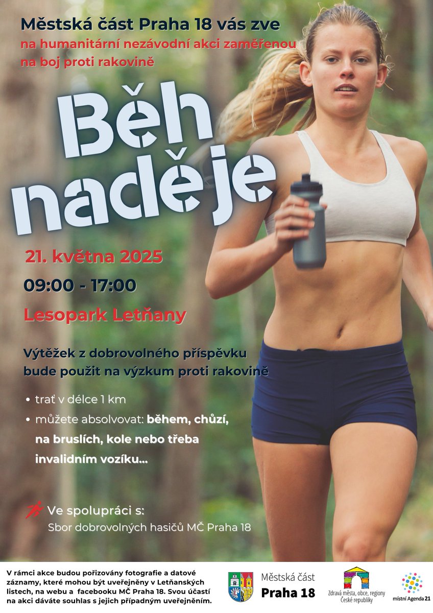🏃‍♀️ Když krásná běžkyně běží pro dobrou věc, i rakovina se začíná třást! Připojte se 21. května k #BěhNaděje a pomozte nám přispět na boj proti nádorovým oněmocněním! 💪💚 #KrásaSrdcem #BěhProZdraví #ZastavmeRakovinu #Letňany