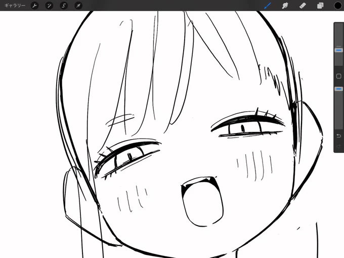 可愛い顔描こうとすると目が細くなってく現象 