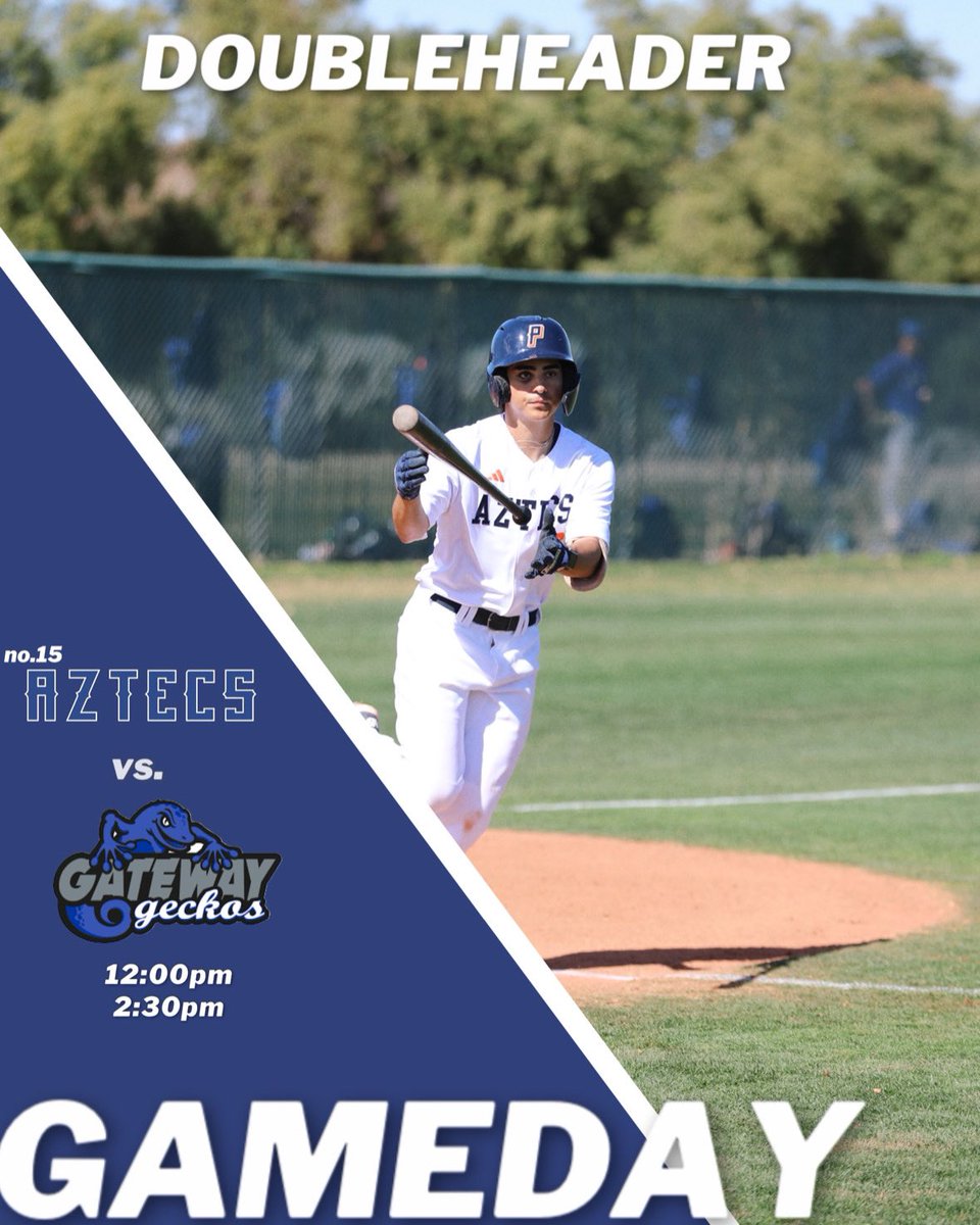 PimaAthletics (@pimaathletics) on Twitter photo GAMEDAY!!! (15) Aztecs <a href="/BaseballPima/">Pima Baseball</a> (26-8, 12-8 in ACCAC) plays on the road against GateWay CC (7-18, 3-17) in an ACCAC conference doubleheader. First game starts at 12:00pm.
Follow live results on GameChanger:
web.gc.com/teams/1fHdOeCD…
#PimaBaseball #AztecTOUGH GAMEDAY!!! (15) Aztecs <a href="/BaseballPima/">Pima Baseball</a> (26-8, 12-8 in ACCAC) plays on the road against GateWay CC (7-18, 3-17) in an ACCAC conference doubleheader. First game starts at 12:00pm.
Follow live results on GameChanger:
web.gc.com/teams/1fHdOeCD…
#PimaBaseball #AztecTOUGH