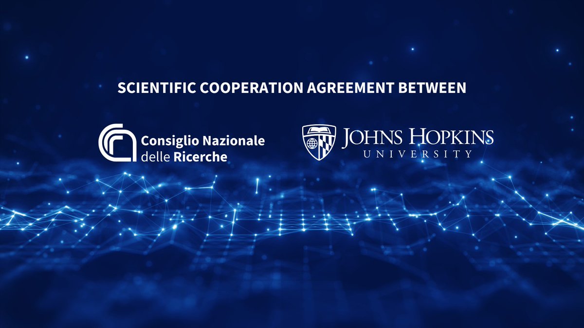 A scientific cooperation agreement has been officially signed for the creation of an international joint laboratory between the #Cnr_Imm and <a href="/JohnsHopkins/">Johns Hopkins University</a>.
The laboratory also involves the <a href="/Cnr_Isof/">CNR_ISOF</a> 
More info cnr.it/it/news/13377

<a href="/MC_Carro/">MariaChiara Carrozza</a>