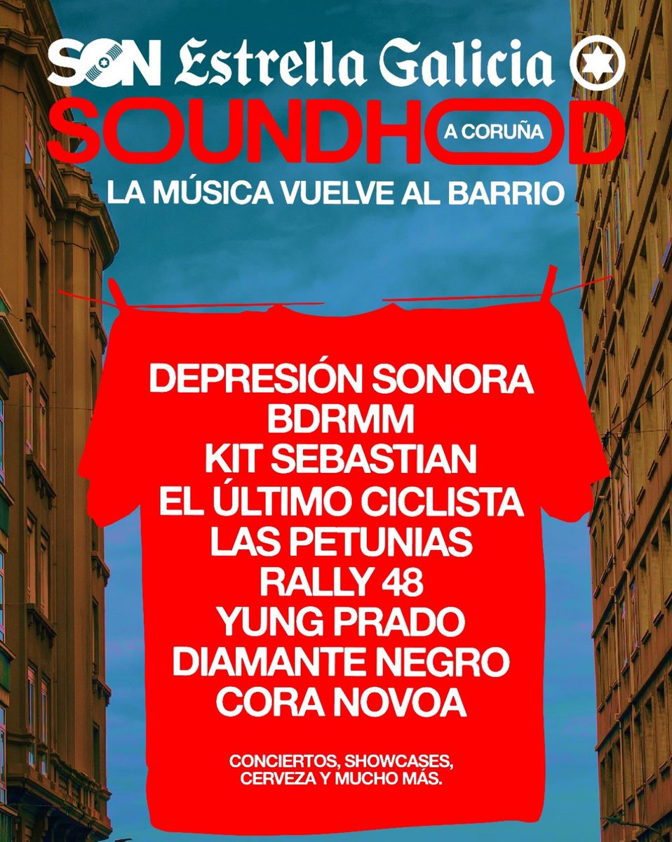 gal_concierto's tweet photo. El 5 de abril #soundhood @SON_EG en varios recintos de A Coruña con #depresionsonora @smellybdrmm #diamantenegro y más, info:https://t.co/jqfjLCNV4A https://t.co/Ufvm9uTkeq