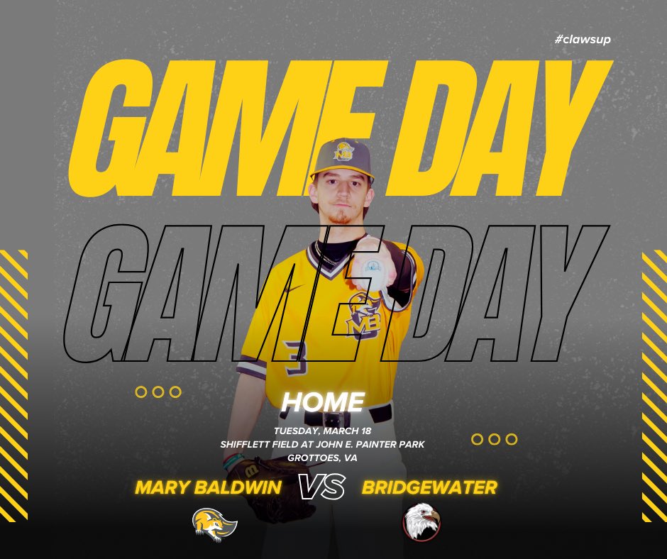 Baseball_MBU's tweet photo. GAMEDAY!
Today calls for another home game!
First pitch at 4pm!
You can watch live on YT!
#clawsup #defendthetown https://t.co/Oo0BhPUj8g