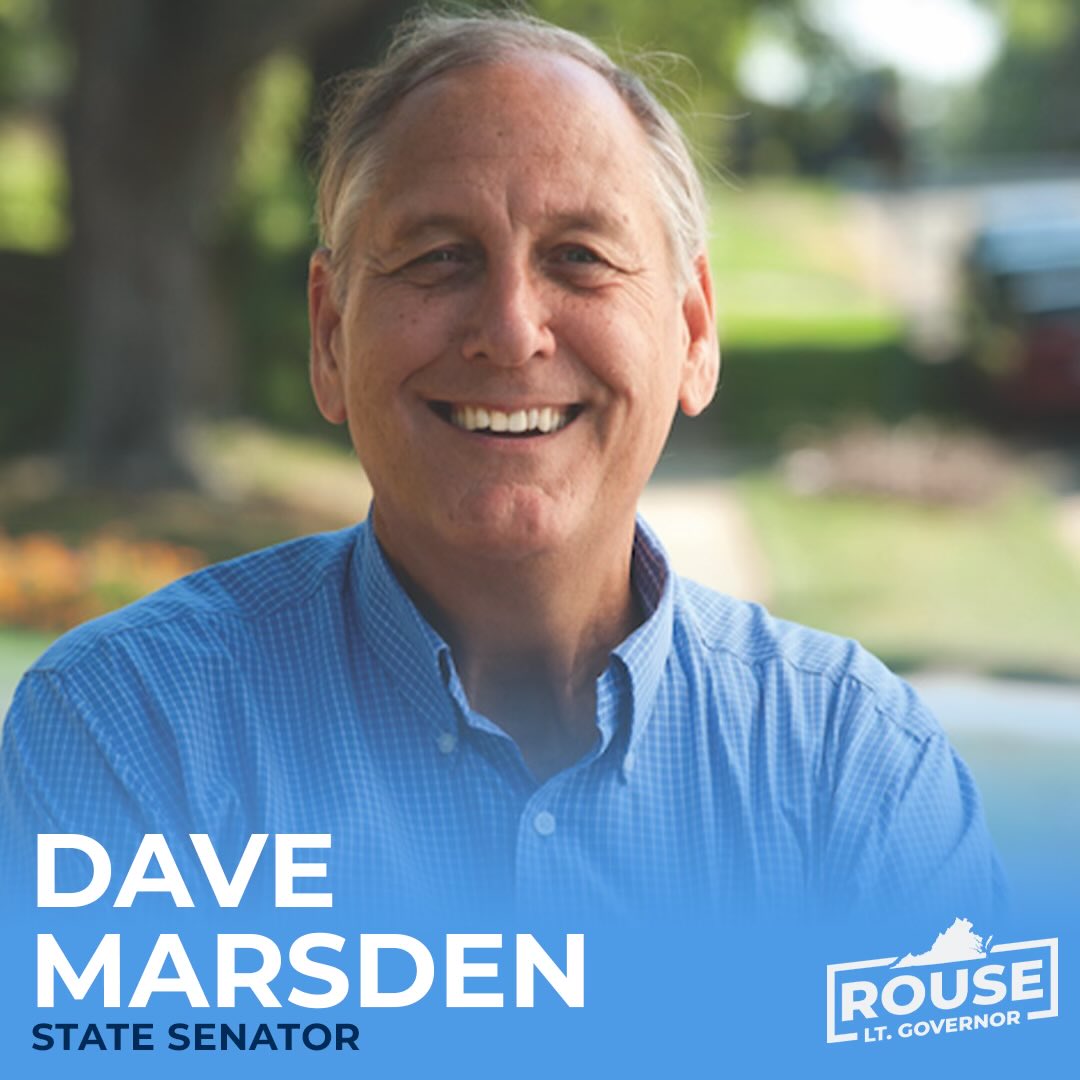 Aaron Rouse (@aaronrouseva) on Twitter photo . <a href="/SenDaveMarsden/">Dave Marsden</a> has always been a steady, pragmatic leader who gets things done for Fairfax County. I’ve leaned on his counsel since I’ve joined the Senate, and his endorsement reinforces my commitment to tackling the issues that matter most to our communities. . <a href="/SenDaveMarsden/">Dave Marsden</a> has always been a steady, pragmatic leader who gets things done for Fairfax County. I’ve leaned on his counsel since I’ve joined the Senate, and his endorsement reinforces my commitment to tackling the issues that matter most to our communities.