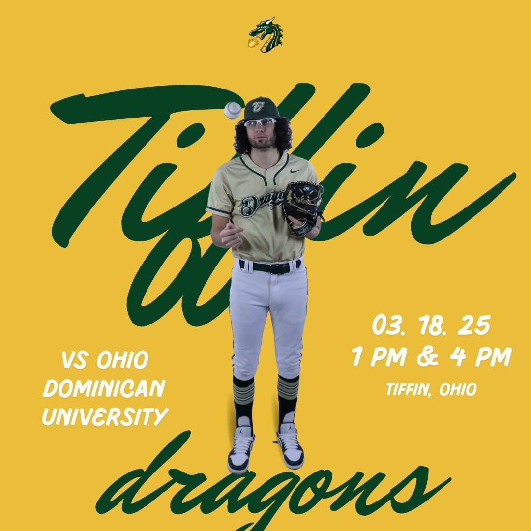 gotiffindragons's tweet image. Baseball is HOME today with a doubleheader!

🆚 Ohio Dominican
📍Tiffin, OH
⏰ 1 PM &amp;amp; 4 PM
🎥greatmidwestdigitalnetwork.com/tiffin/
📈gotiffindragons.com/sidearmstats/b…

#GoGons