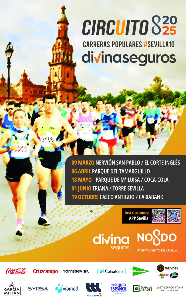 ‼️Aplazada la Carrera Parque de María Luisa 'Coca-Cola' al 18 de mayo‼️

👉Debido a la previsión meteorológica.
👉Para acometer los montajes y el desarrollo de la prueba con todas las garantías de seguridad.

imd.sevilla.org/programas-depo…