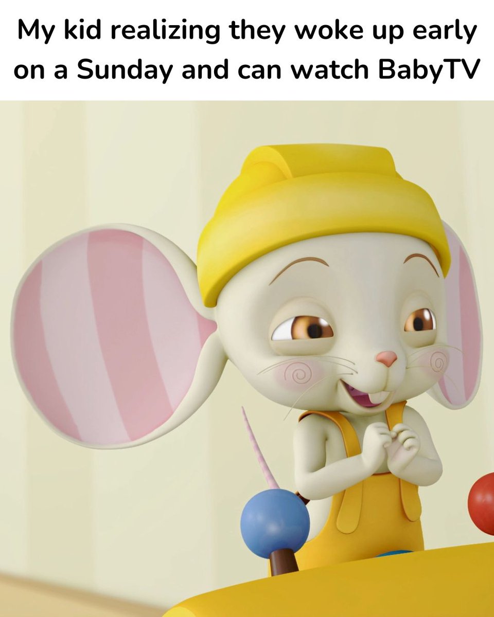 "Everybody's working for the weekend..." 😉🐭🎶 #parentingmeme #BabyTV #MiceBuilders
