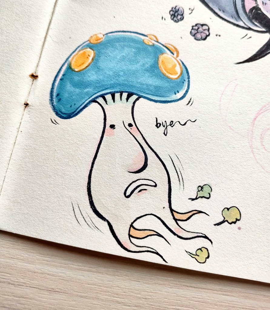 Mister mushroom goes byeeeeee ☁️☁️☁️☁️ #hollowknight #Hollowknightfanart #ink